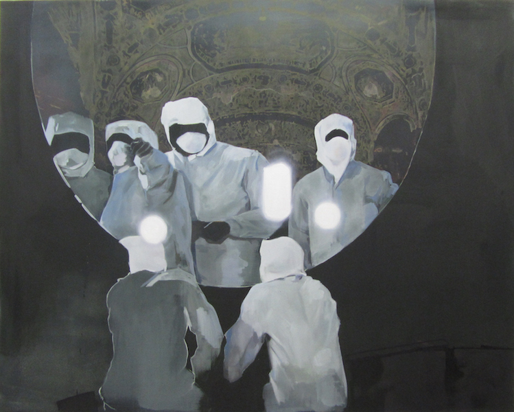 Birke Bonfert: o.T., 2014, Öl auf Leinwand, 160 x 200 cm