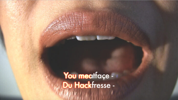 Ach du heilige Scheiße (Oh holy shit!) single channel video, 1 min 52 sec. ©2012, video still courtesy of the artist Ach du heilige Scheiße (Oh holy shit!) single channel video, 1 min 52 sec. ©2012, video still courtesy of the artist