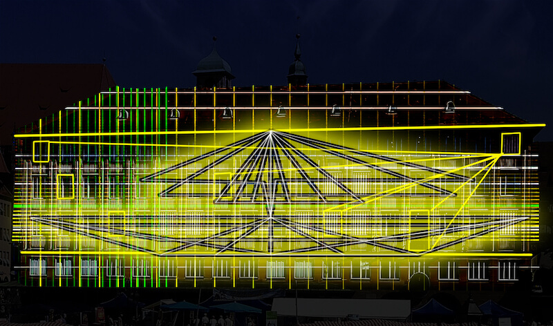 Video-Mapping-Installation „Into The Blue“ – Phlipp Geist, Berlin