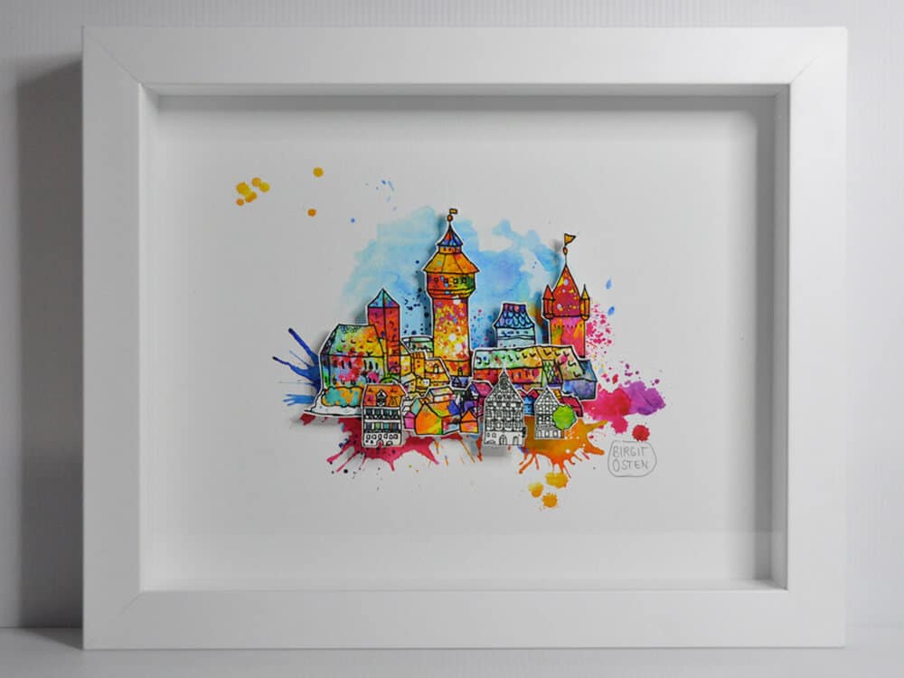 3D CityArt „Blaue Nacht“, © Birgit Osten