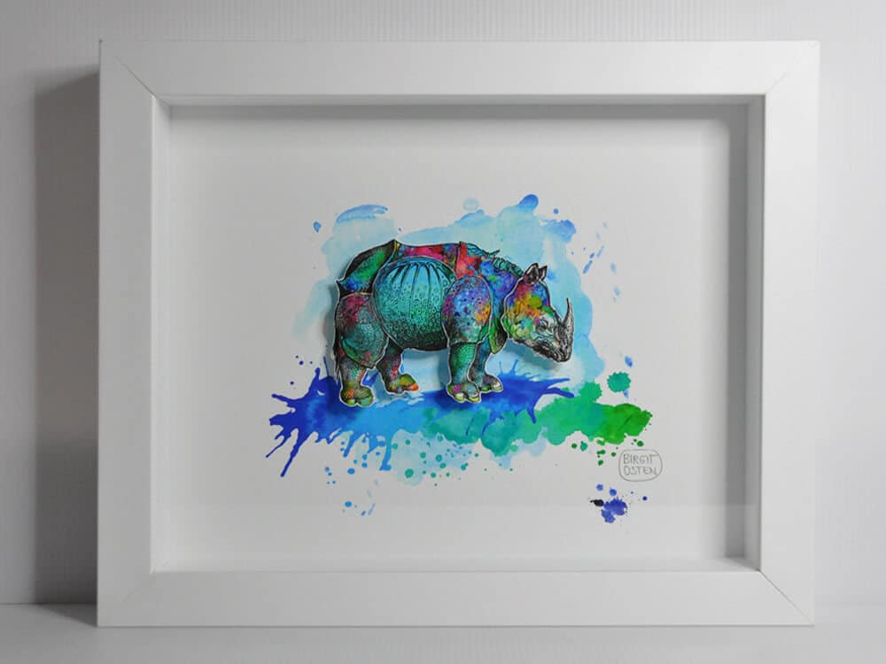 3D CityArt „Nashorn“, © Birgit Osten