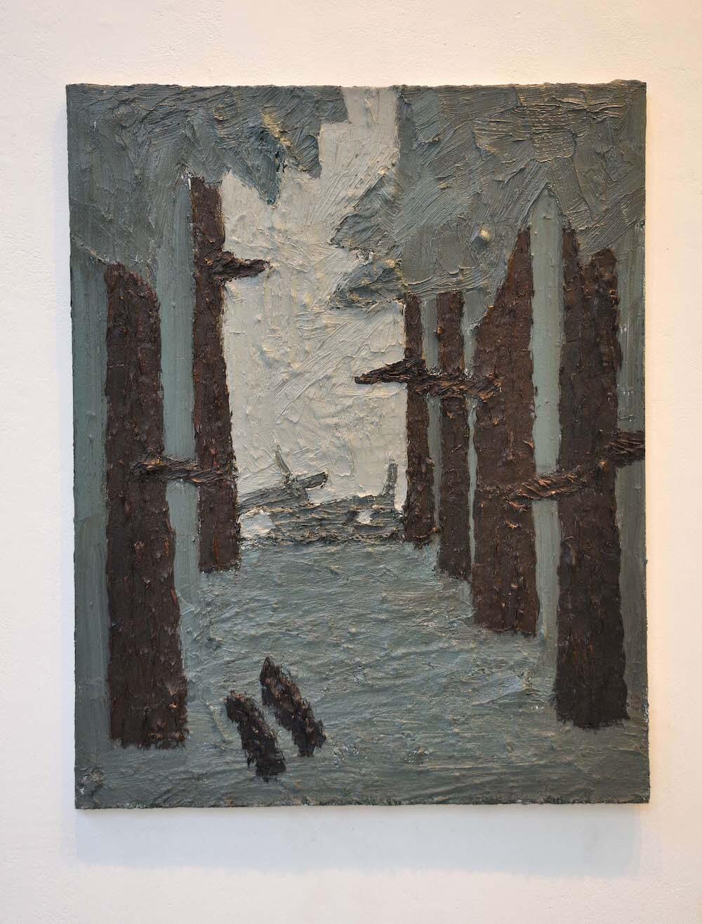 Christian Hiegle, o.T., 2018, Öl auf Leinwand, 100x80 cm
