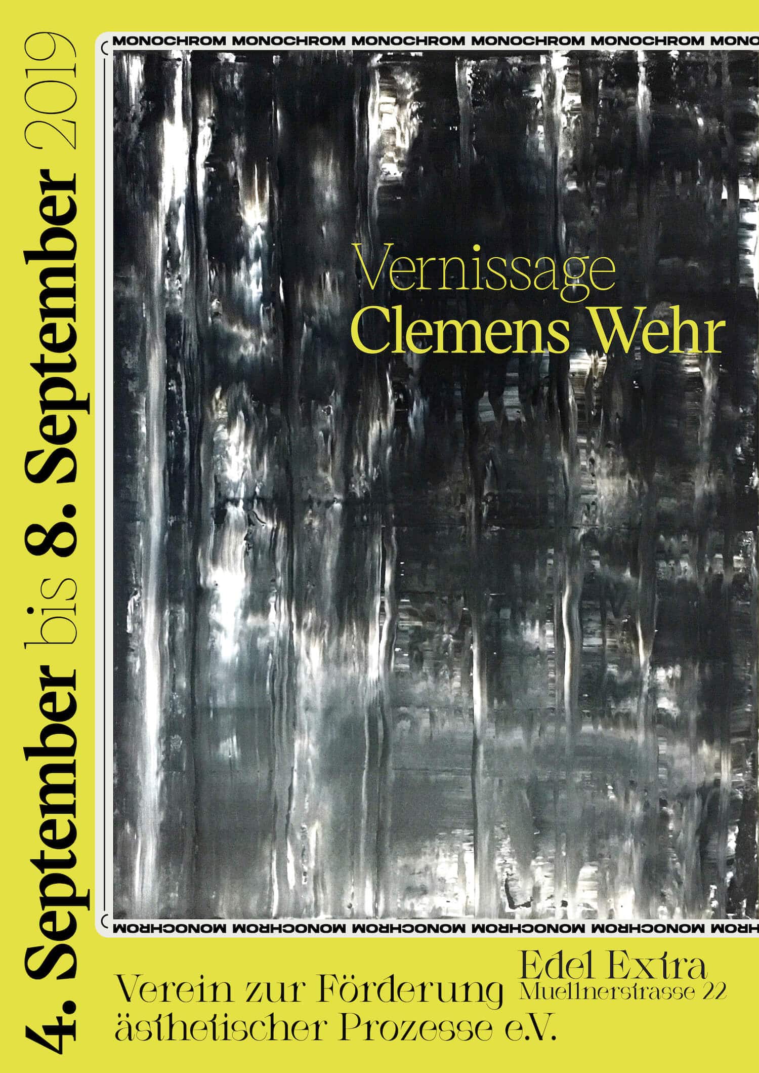 Clemens Wehr: Monochrom, 2019
