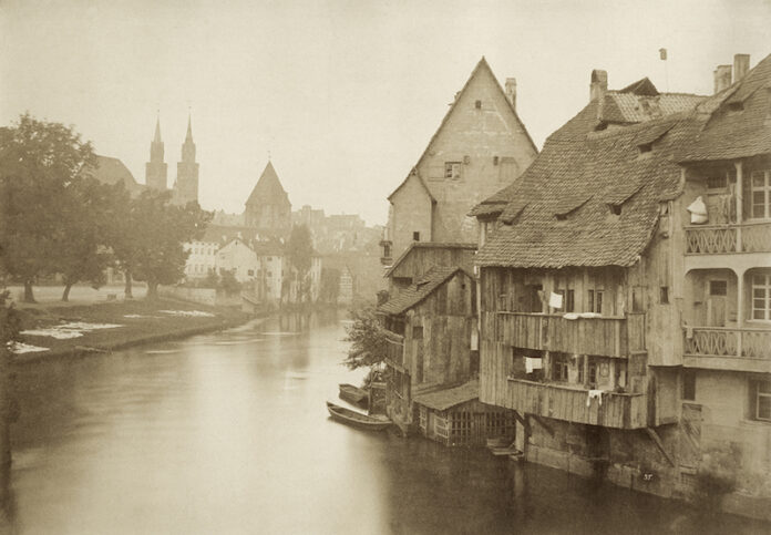 Historische Aufnahme der Pegnitz, Nürnberg © Stadtarchiv Nürnberg