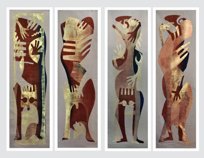 Guido und Johannes Häfner: Archetypen, je 225 x 70 cm © Guido und Johannes Häfner