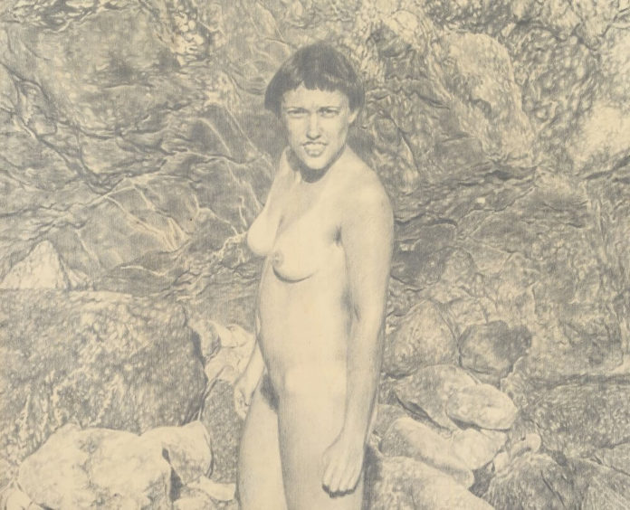 Meike Männel: Divine, 2017, 90 cm x 140 cm, Graphitzeichnung auf Holz, Ausschnitt
