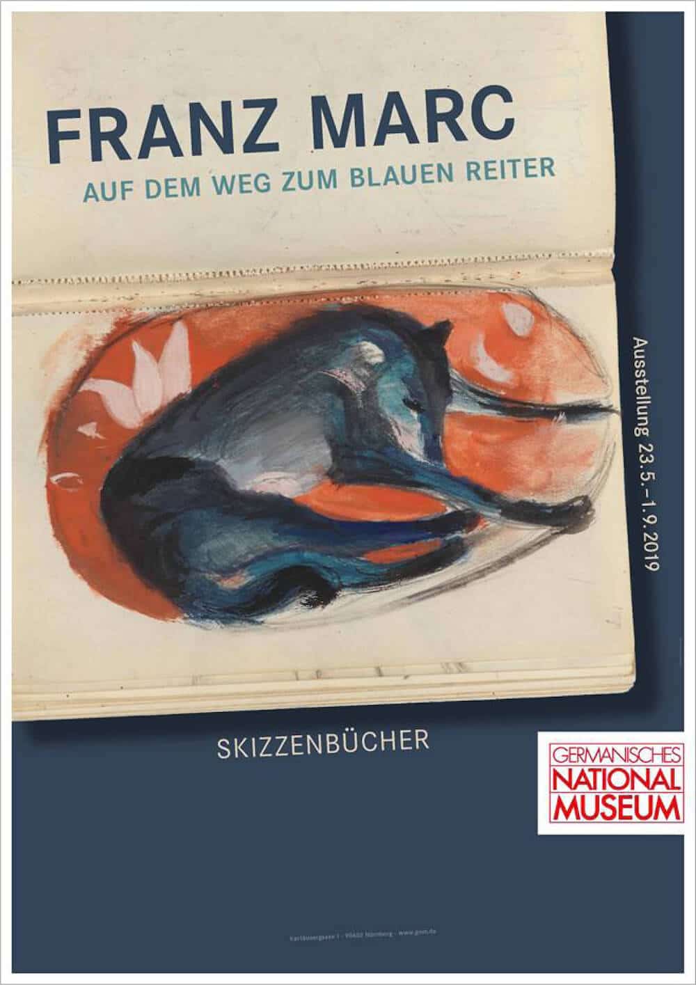 Ausstellung "Franz Marc auf dem Weg zum Blauen Reiter. Skizzenbücher", © GNM