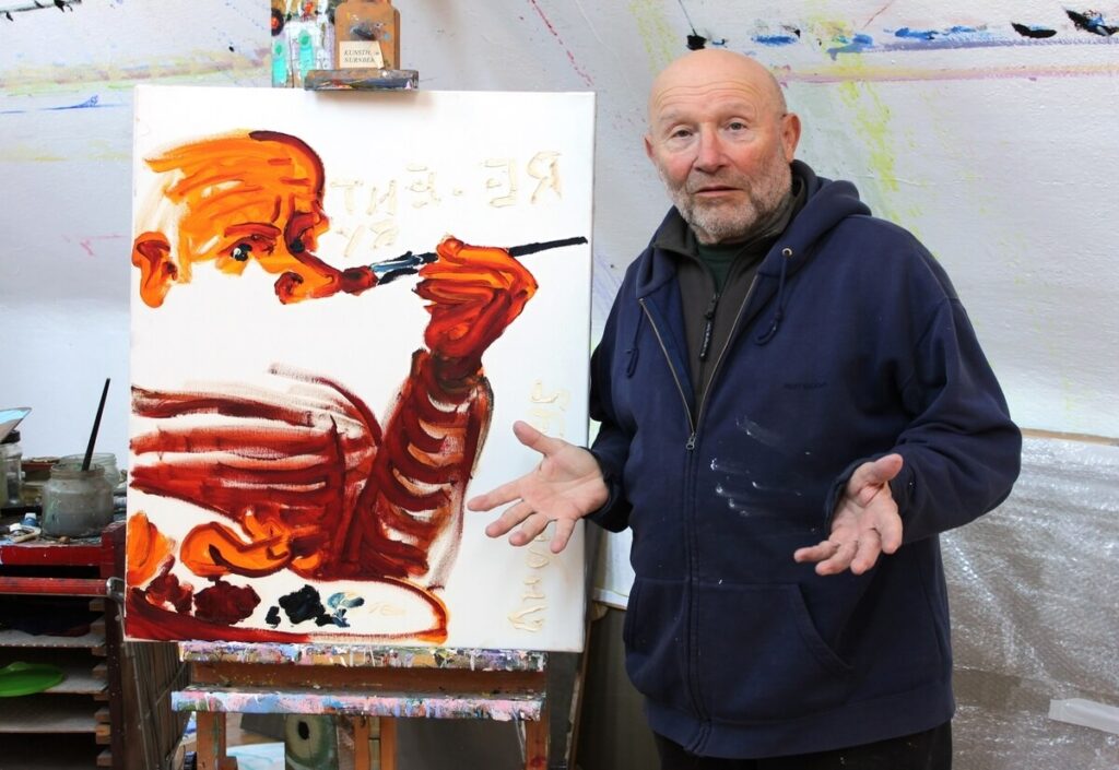 Selbstporträt von Peter Angermann