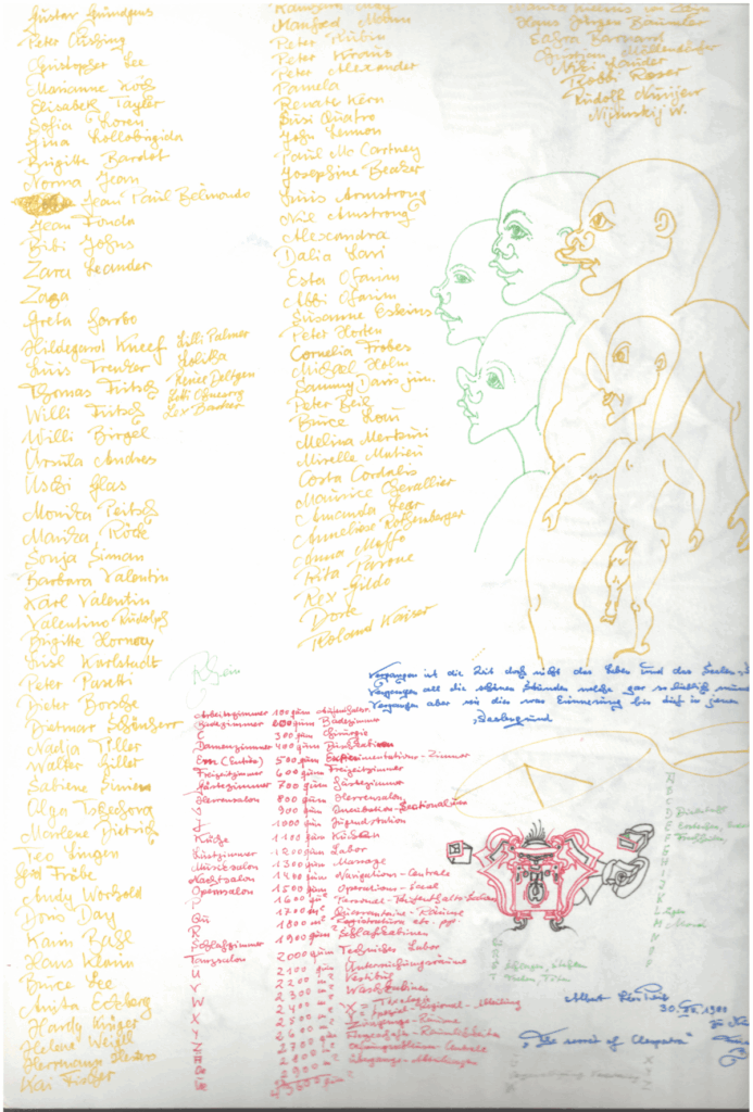 Albert Leo Peil, Rückseite: Jean Claude, 1991, Farbstift und Tusche auf Papier, 31,7 x 24 cm, Foto: kunst galerie fürth