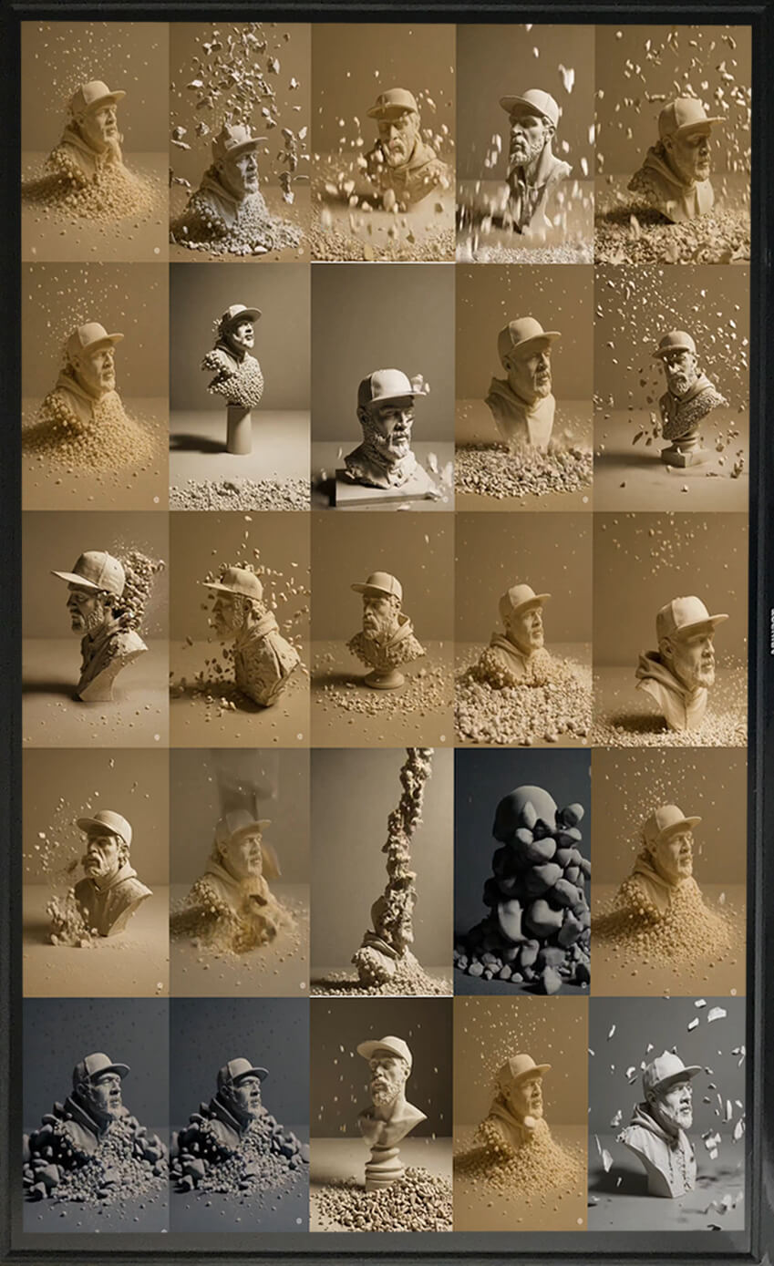 Jennifer Hauch, This FYP is out of control, 111 x 64 x10 cm, inkanal-HD-Video, 2025