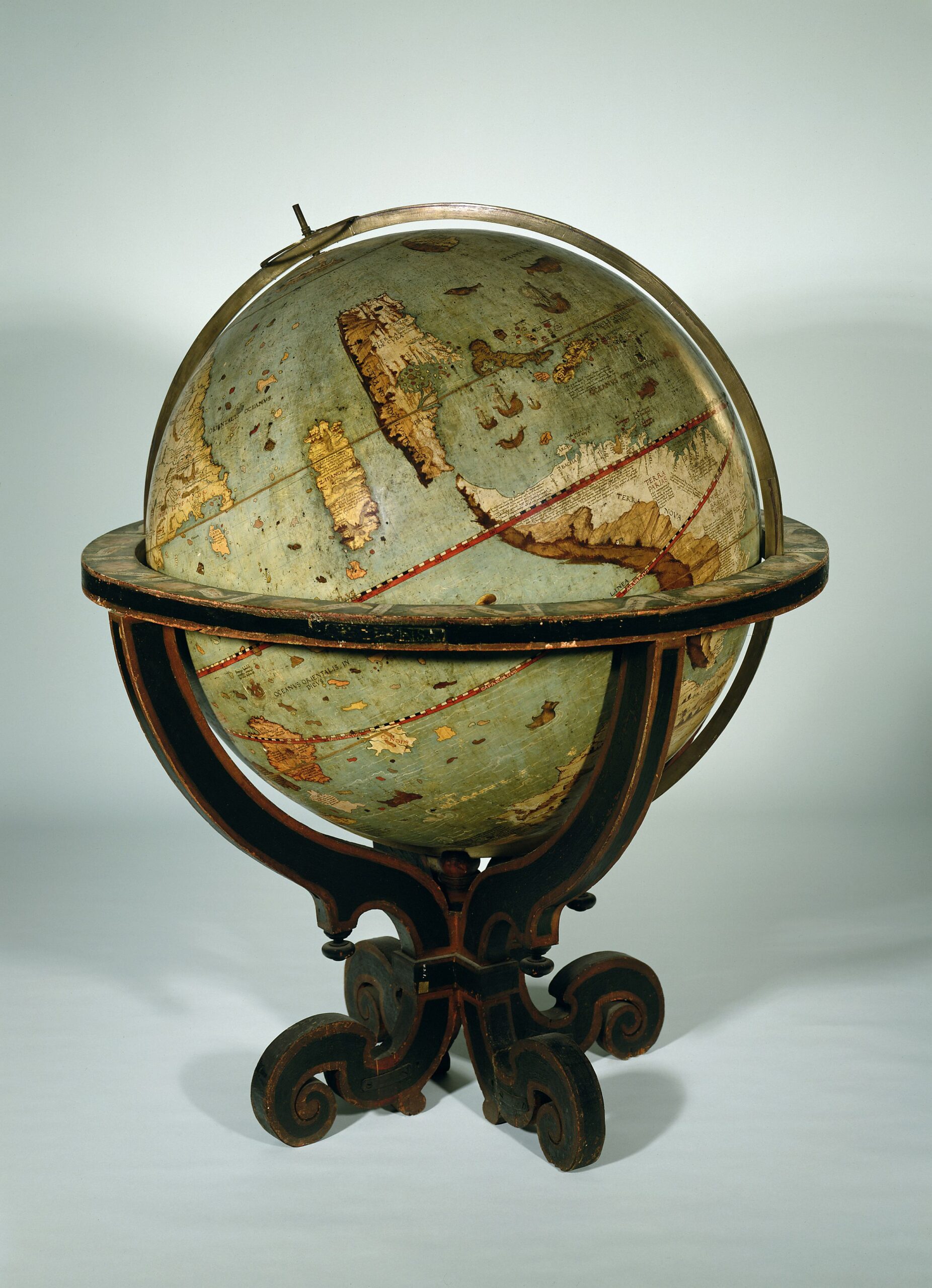 sog. Schöner Globus, Bamberg, 1520 hergestellt von Johannes Schöner Germanisches Nationalmuseum, Nürnberg Dauerleihgabe Museen der Stadt Nürnberg, Kunstsammlungen Kat. Nr. 6