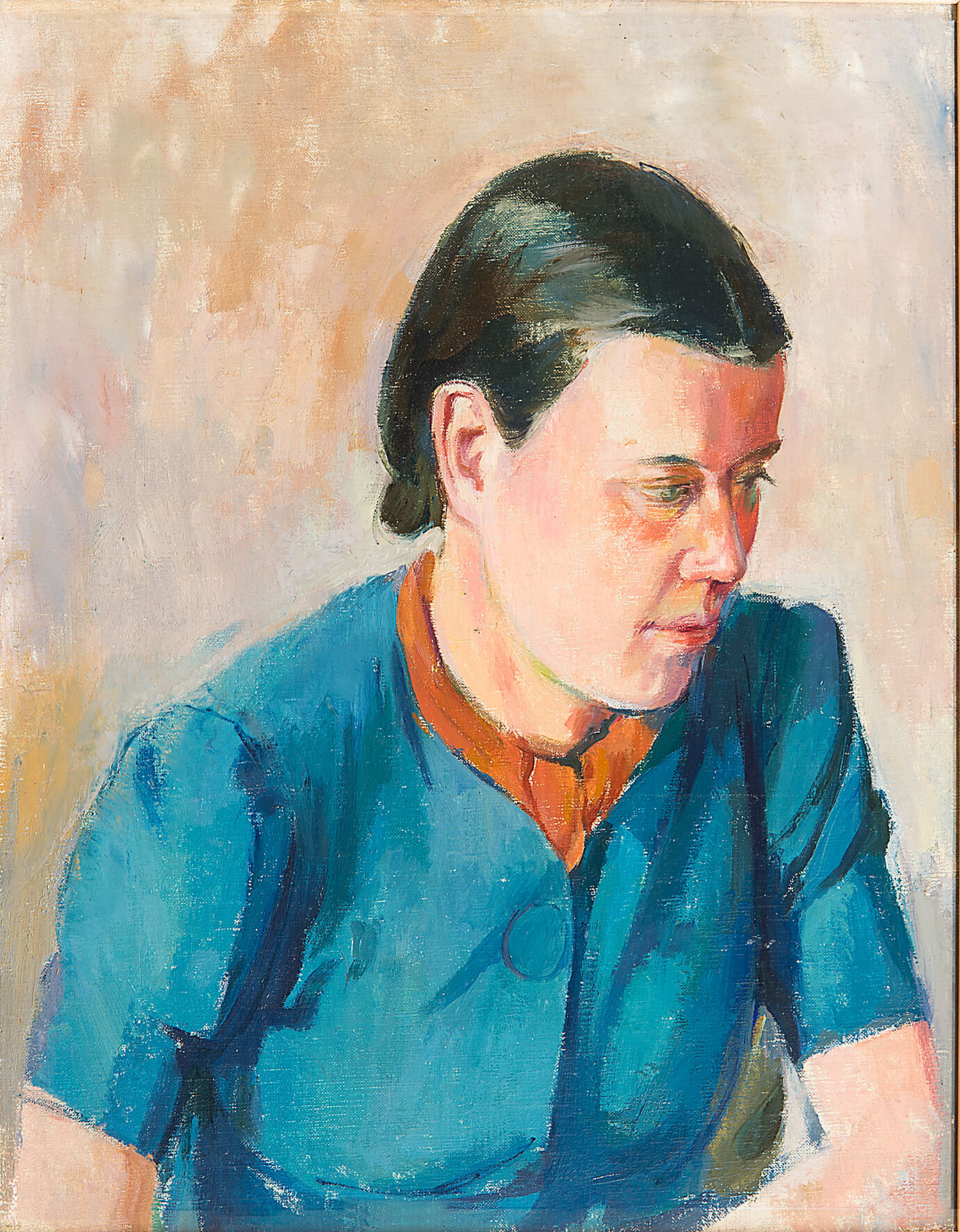 Fritz Griebel: Damenportrait
um 1930, Öl auf Leinwand, 46,3 × 36 cm
Weißes Schloss Heroldsberg